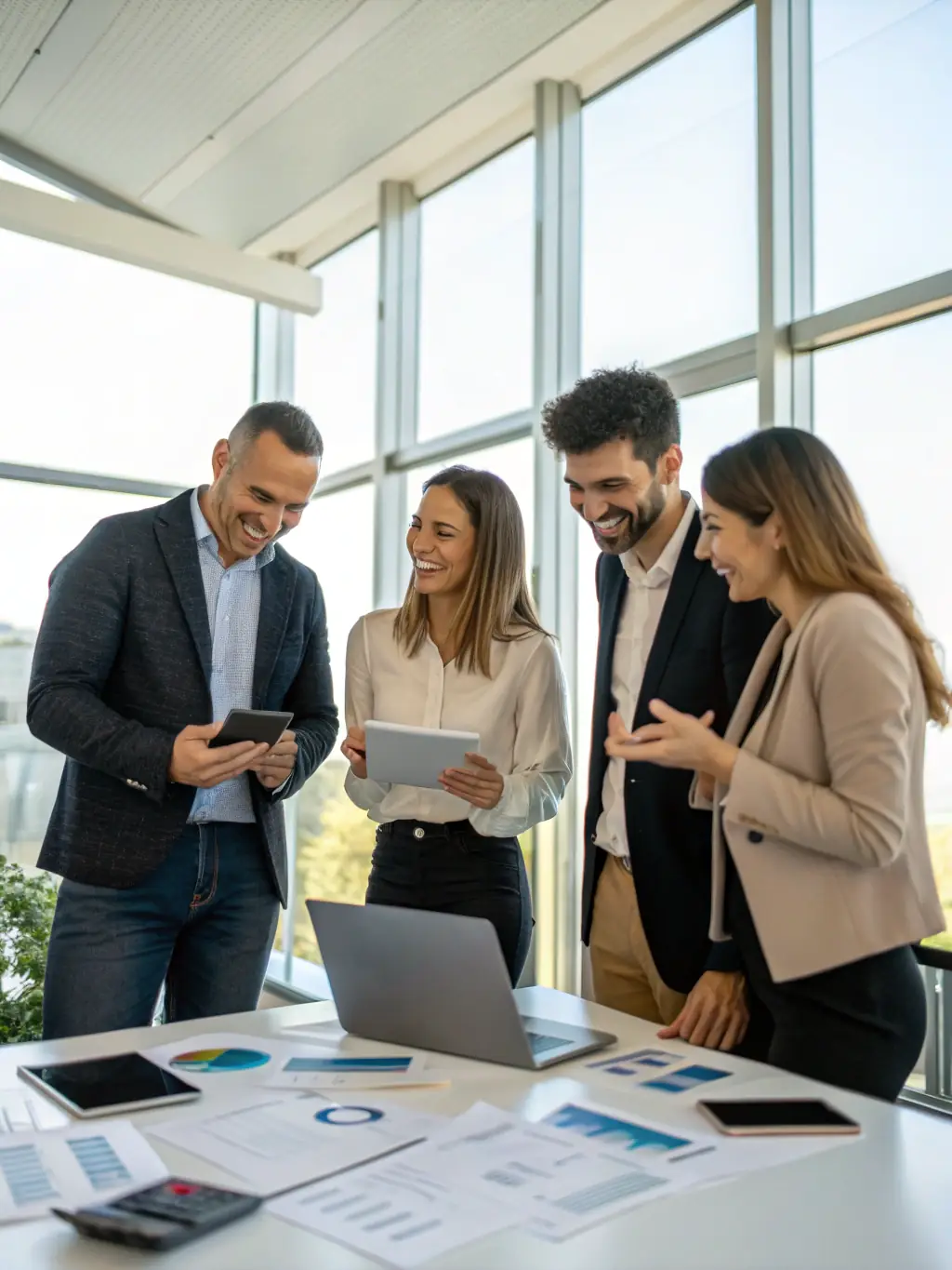 A diverse team of mental health professionals collaborating in a modern office setting, showcasing their expertise and dedication to patient care, to highlight experienced professionals.